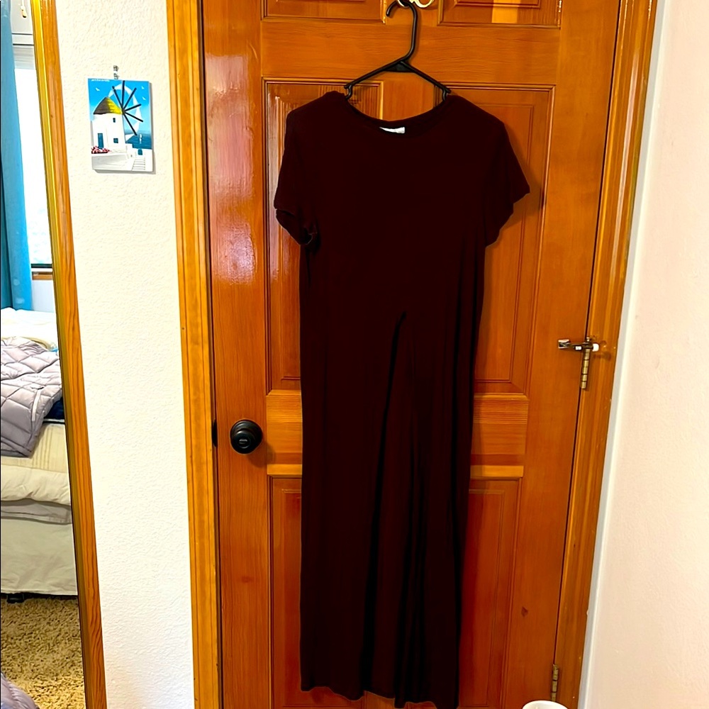 Zara Deep Burgundy Maxi Dress
